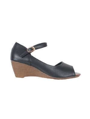 black closed back wedges - 17083224 - Standard Image - 2