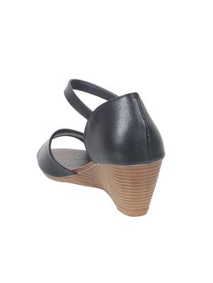 black closed back wedges - 17083224 - Standard Image - 3