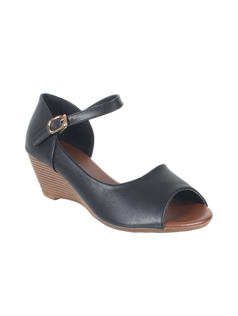 black closed back wedges - 17083224 - Zoom Image - 1