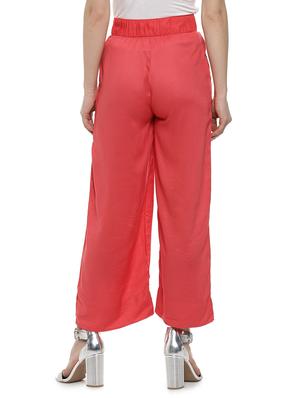 red rayon palazzos - 17083426 - Standard Image - 3