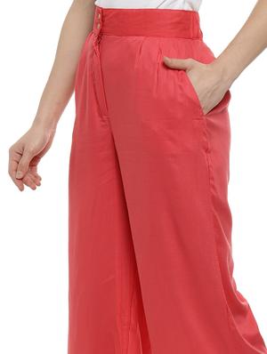 red rayon palazzos - 17083426 - Standard Image - 5
