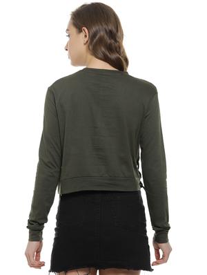 green cotton regular top - 17083429 - Standard Image - 3