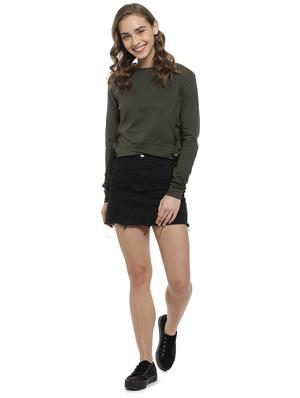 green cotton regular top - 17083429 - Standard Image - 4