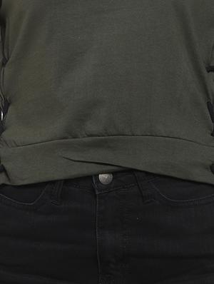 green cotton regular top - 17083429 - Standard Image - 6