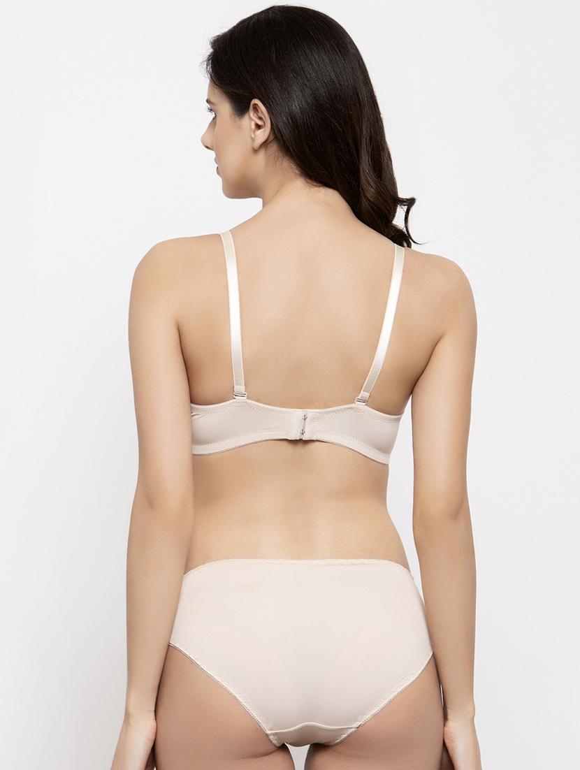 beige polyester bras and panty set - 17083639 - Zoom Image - 3