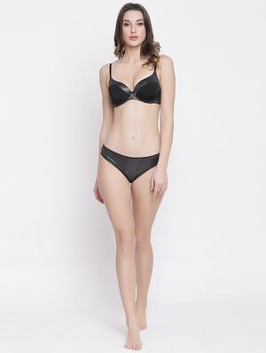 black cotton bras and panty set - 17083643 - Standard Image - 5