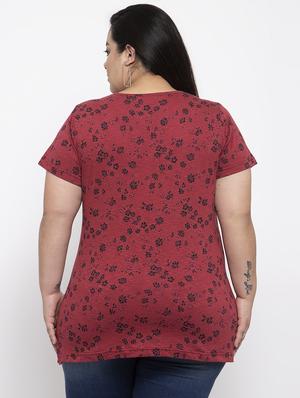 red cotton regular tee - 17083801 - Standard Image - 3