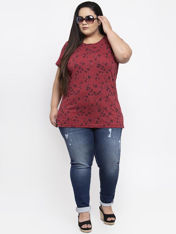 red cotton regular tee - 17083801 - Zoom Image - 4
