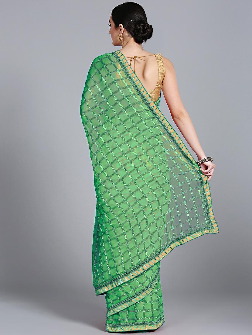 self design woven saree with blouse - 17084047 - Zoom Image - 2