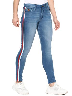 side tape slim fit jeans - 17084202 - Standard Image - 2