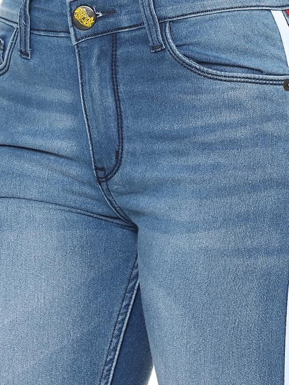 side tape slim fit jeans - 17084202 - Zoom Image - 5