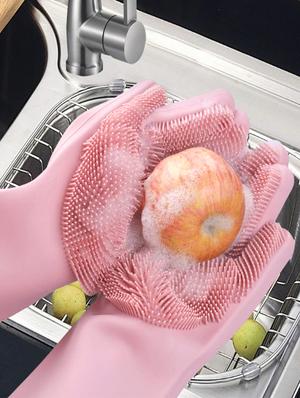 silver shine silicon scrubbing gloves multi use(1 pair) - 17084512 - Standard Image - 2