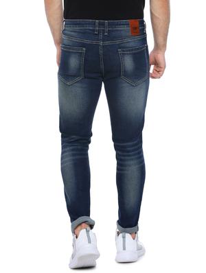blue light washed ripped denim jeans - 17084553 - Standard Image - 3