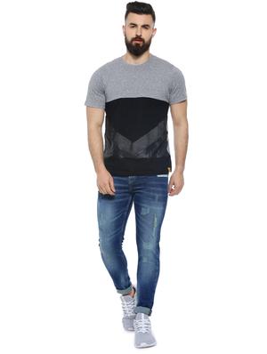 blue light washed ripped denim jeans - 17084557 - Standard Image - 4