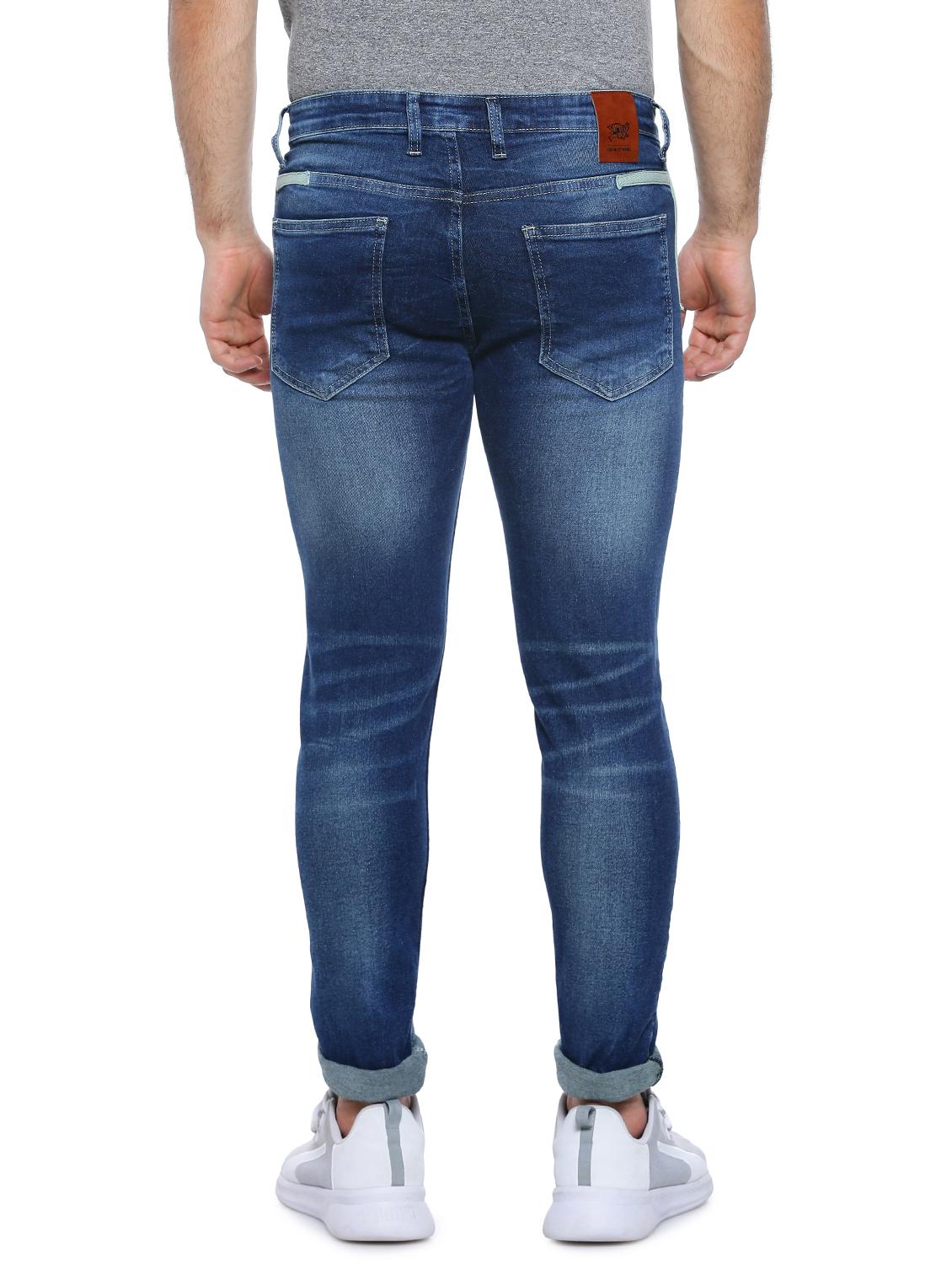 blue light washed ripped denim jeans - 17084557 - Zoom Image - 3
