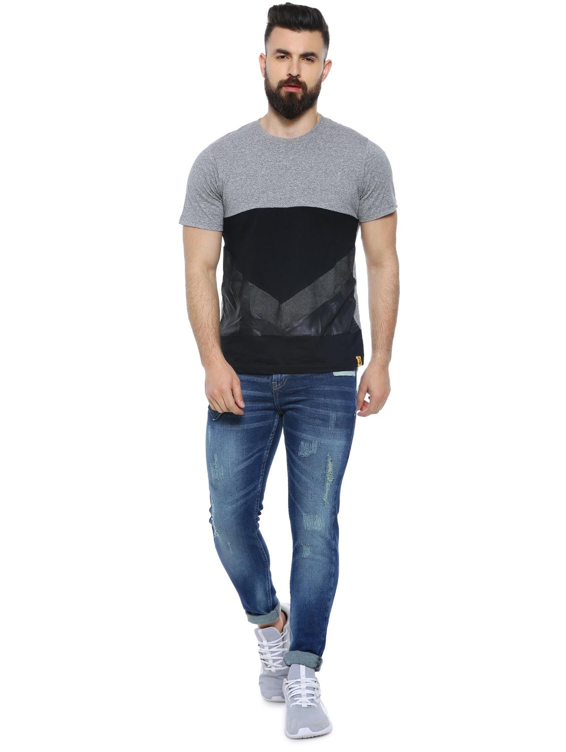 blue light washed ripped denim jeans - 17084557 - Zoom Image - 4