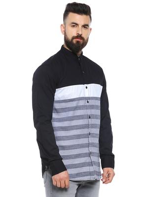 black striped casual shirt - 17084579 - Standard Image - 2