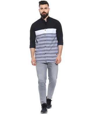 black striped casual shirt - 17084579 - Standard Image - 4