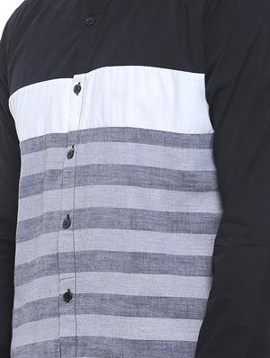 black striped casual shirt - 17084579 - Standard Image - 5