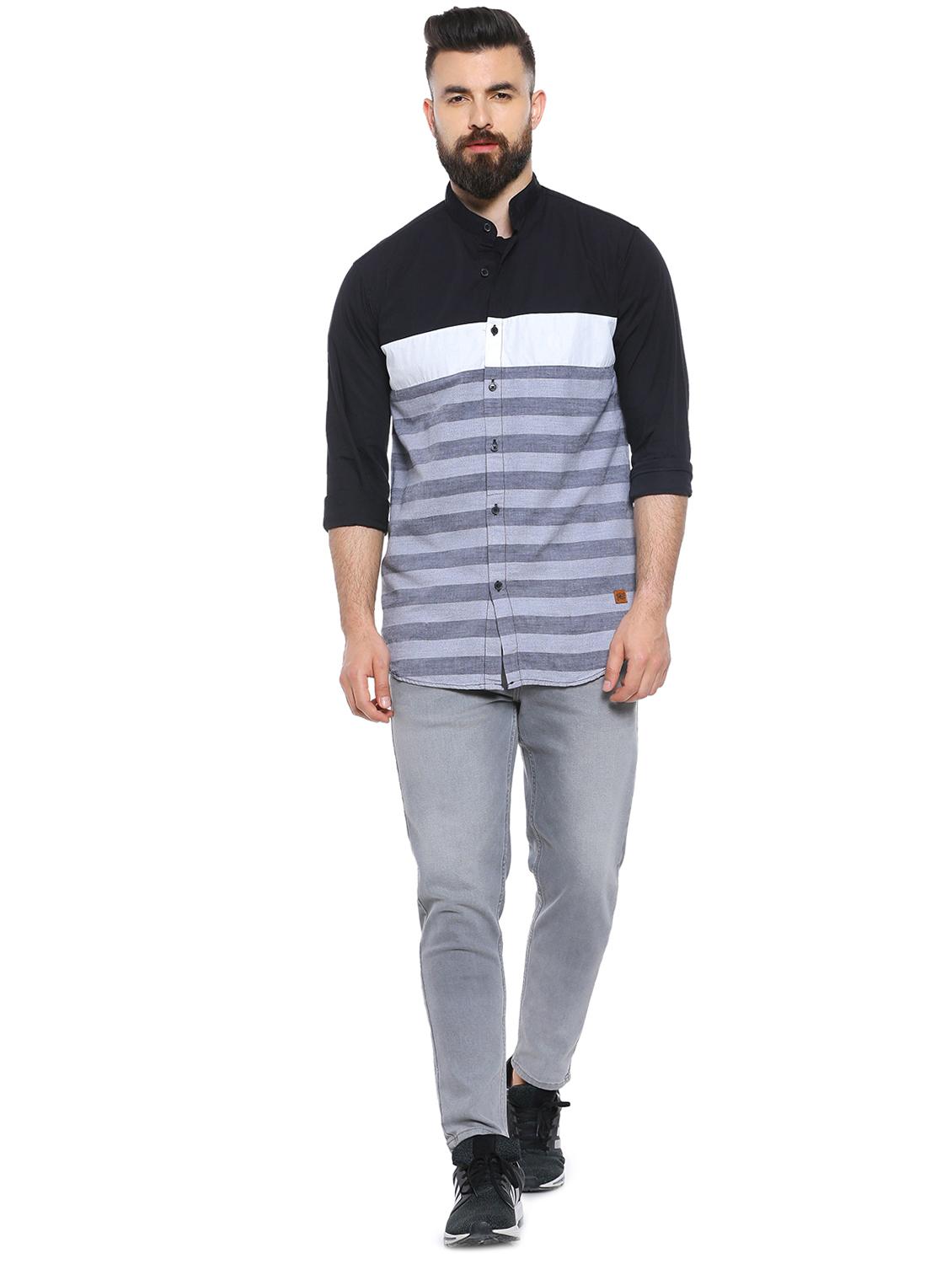 black striped casual shirt - 17084579 - Zoom Image - 4