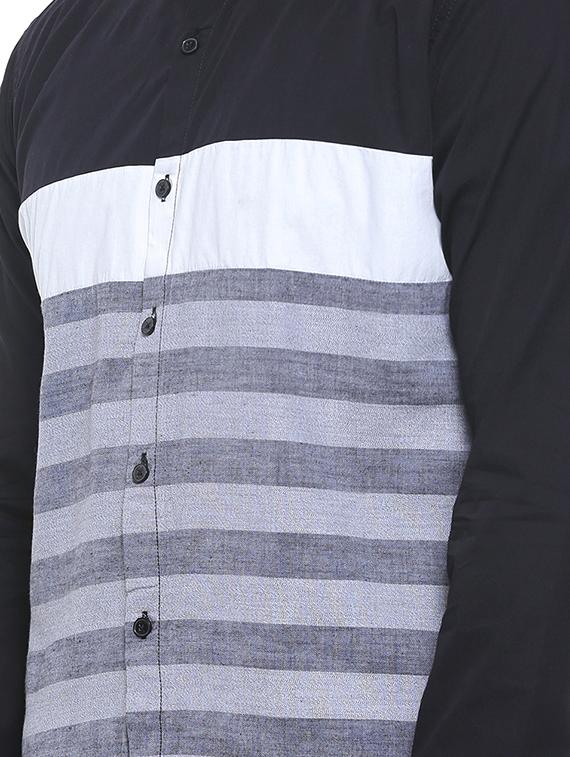 black striped casual shirt - 17084579 - Zoom Image - 5
