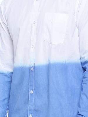 white ombre casual shirt - 17084587 - Standard Image - 5