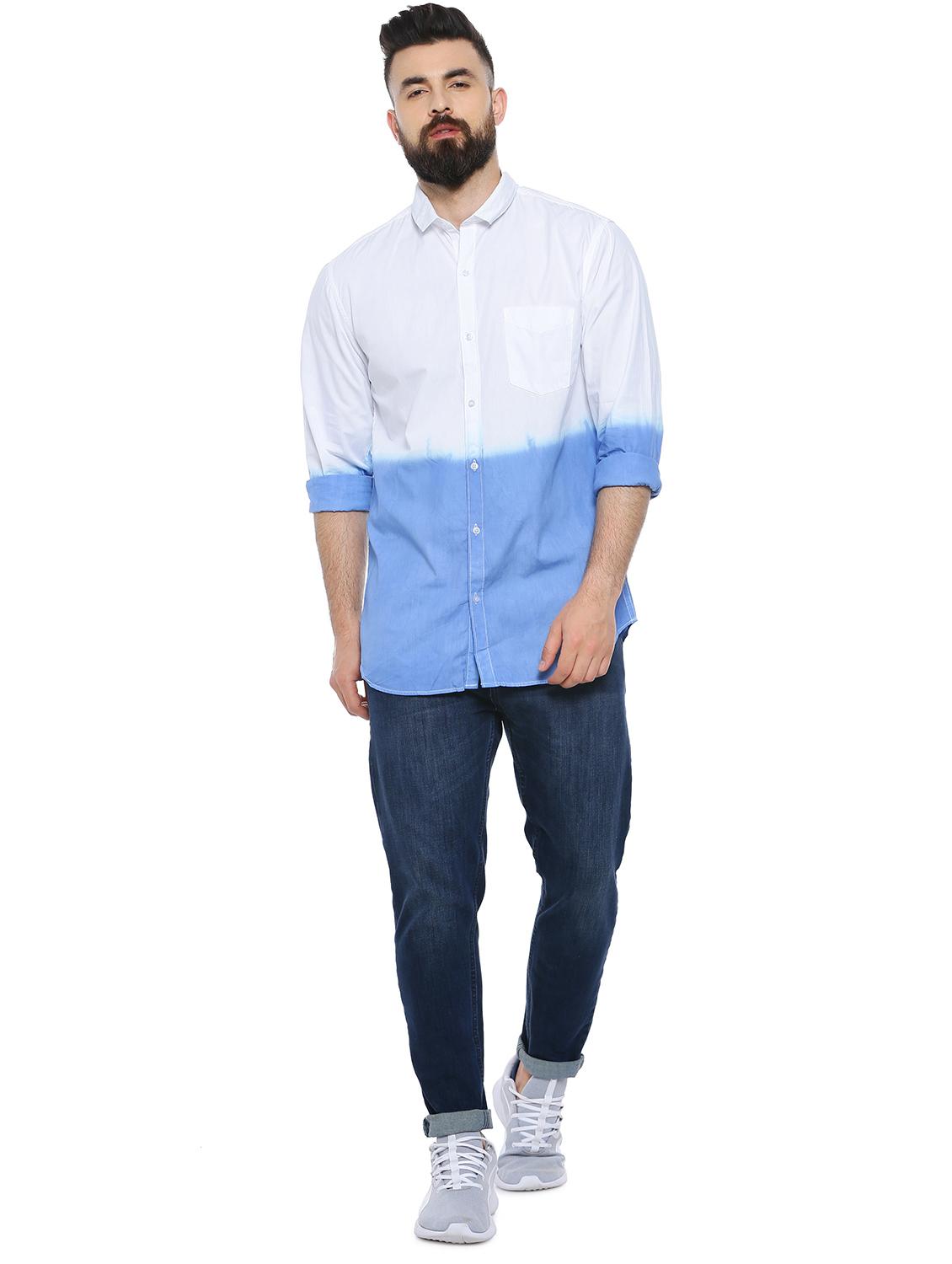 white ombre casual shirt - 17084587 - Zoom Image - 4
