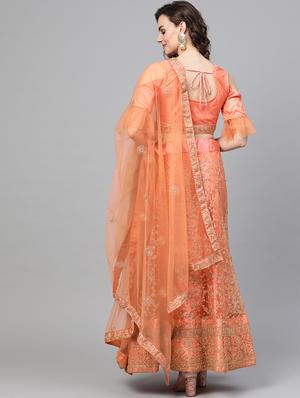embroidered flared lehenga - 17084739 - Standard Image - 3