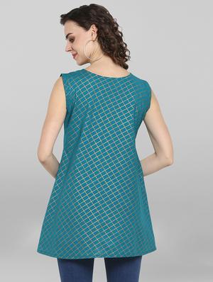 round neck printed tunic - 17084789 - Standard Image - 3