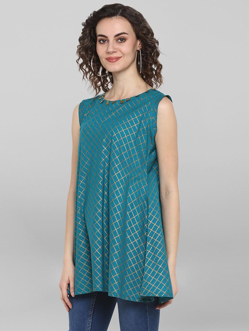 round neck printed tunic - 17084789 - Zoom Image - 2