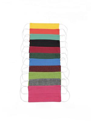 multi colored cotton anti-pollution women mask (pack of 3) - 17084875 - Standard Image - 2