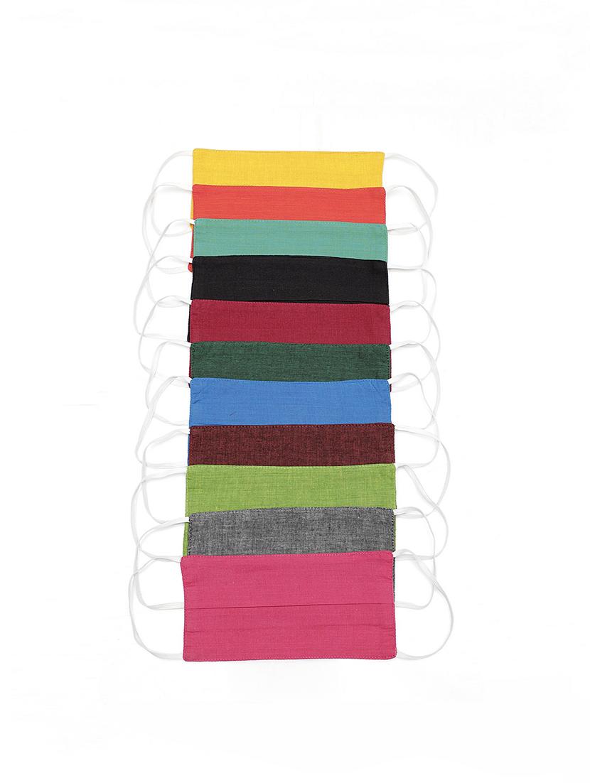 multi colored cotton anti-pollution women mask (pack of 3) - 17084875 - Zoom Image - 2