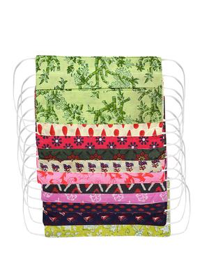 cotton pleated plain assorted non surgical mask ( pack of 5) - 17084881 - Standard Image - 2