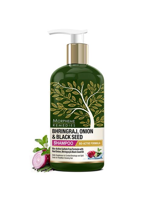 morpheme remedies bhringraj, onion & black seed hair shampoo 300ml - 17085104 - Standard Image - 1