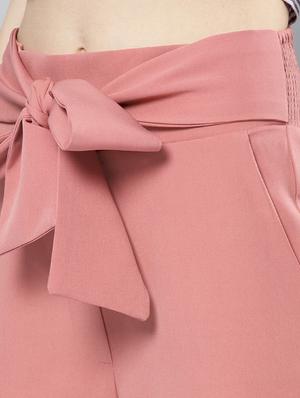 tie front wide leg trouser - 17085268 - Standard Image - 4