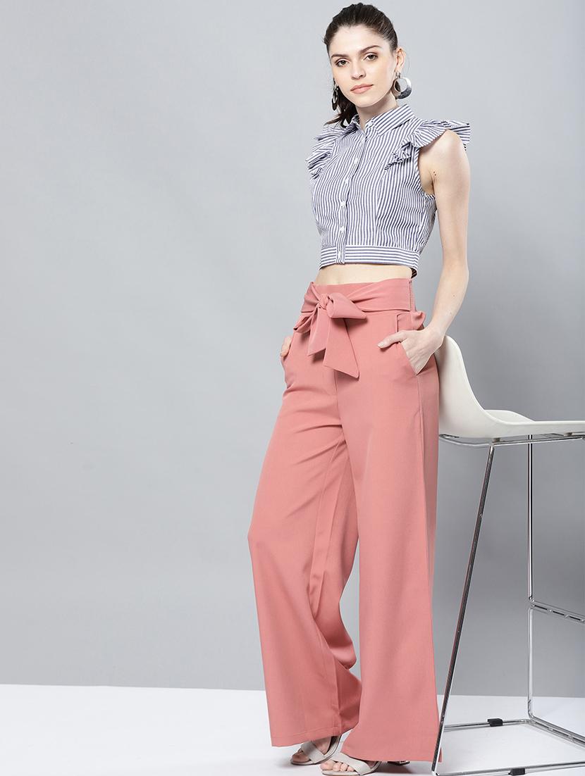 tie front wide leg trouser - 17085268 - Zoom Image - 5