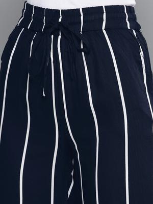 high rise striped trouser - 17085322 - Standard Image - 4