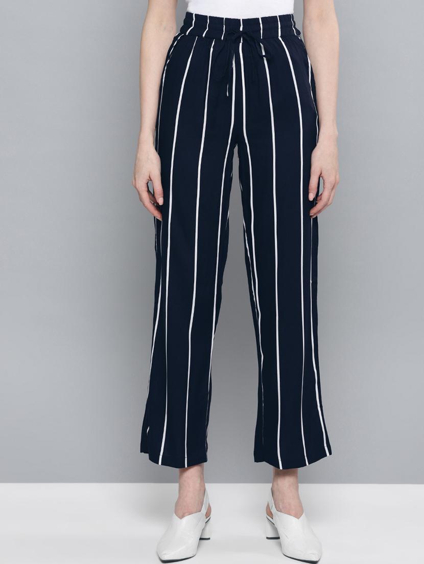 high rise striped trouser - 17085322 - Zoom Image - 1