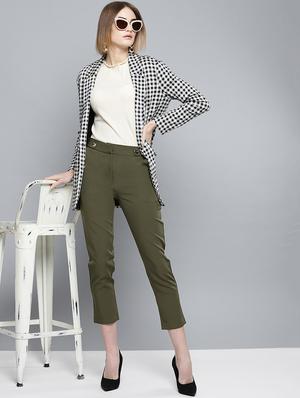 button detail crop pants - 17085334 - Standard Image - 5