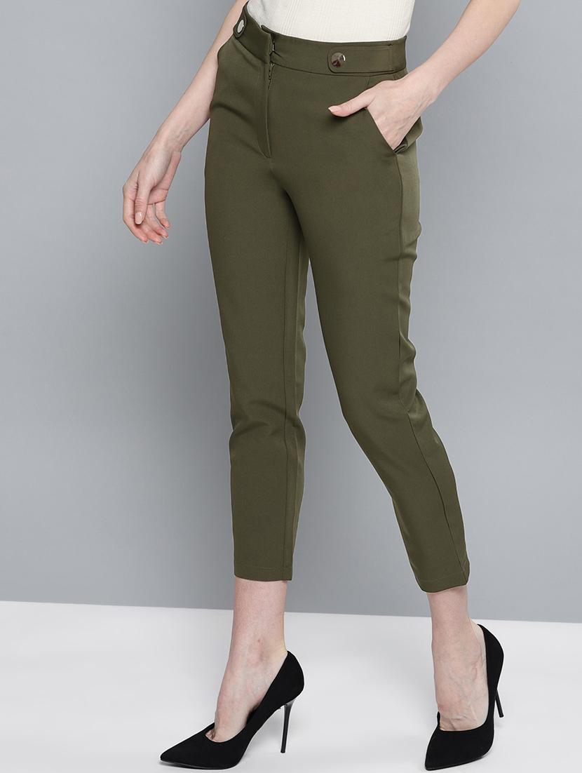 button detail crop pants - 17085334 - Zoom Image - 2