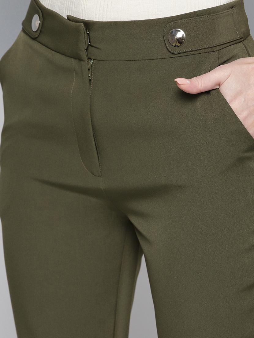 button detail crop pants - 17085334 - Zoom Image - 4