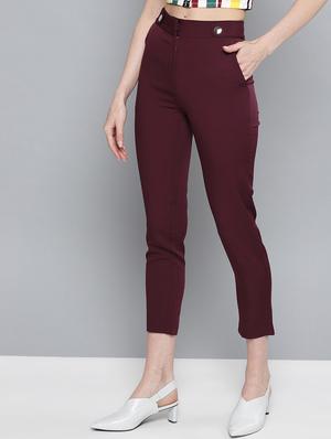 button detail crop pants - 17085337 - Standard Image - 2