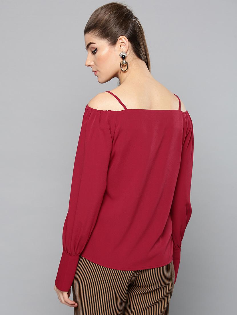 off shoulder solid top - 17085653 - Zoom Image - 3
