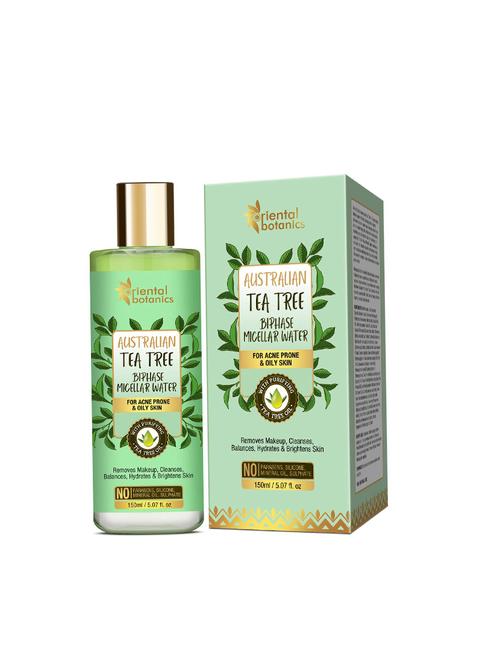 oriental botanics australian tea tree bi-phase micellar water 150ml, removes makeup & cleanses | no sls, alcohol - 17085660 - Standard Image - 1