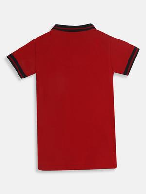 red cotton t-shirt with free mask - 17085744 - Standard Image - 2
