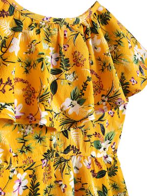 yellow polyester frock - 17085903 - Standard Image - 4
