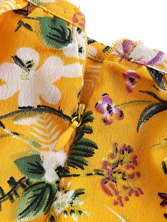 yellow polyester frock - 17085903 - Zoom Image - 3