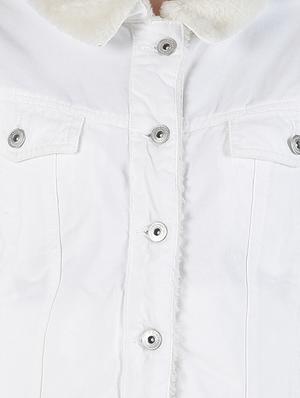 sherpa collar denim jacket - 17086042 - Standard Image - 5