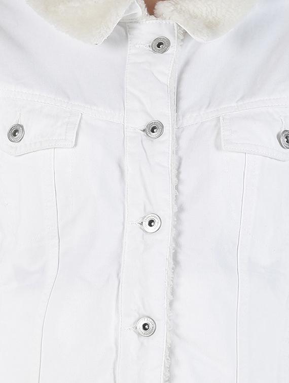 sherpa collar denim jacket - 17086042 - Zoom Image - 5
