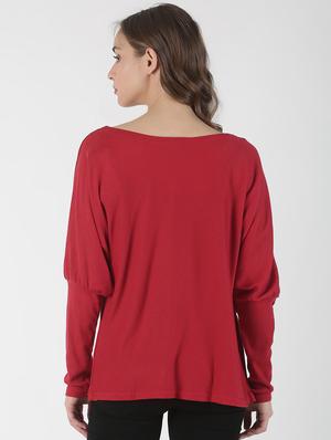 boat neck solid pullover - 17086046 - Standard Image - 3
